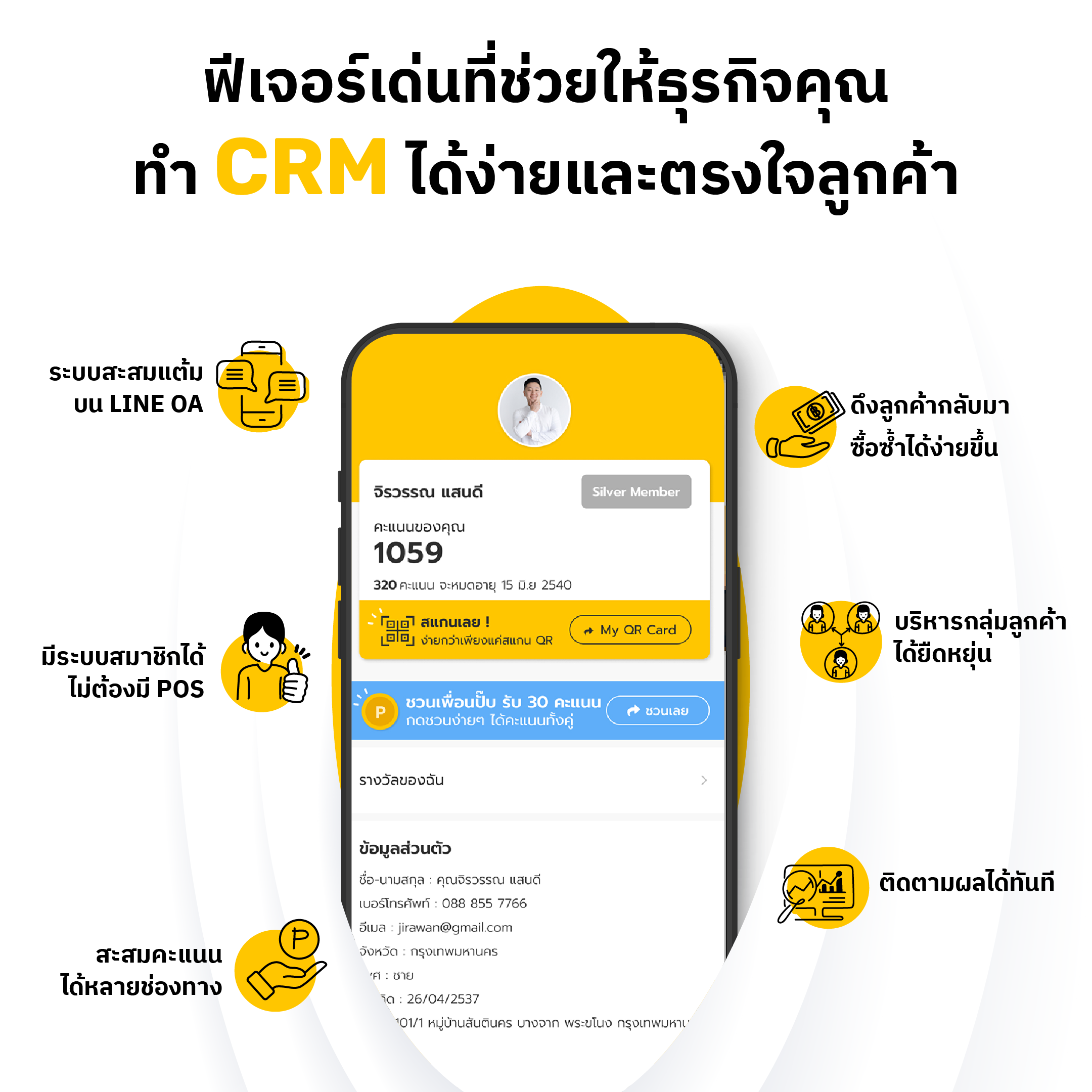 ฟีเจอร์เด่นของ EGG CRM