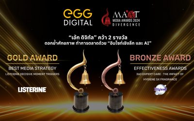 EGG Digital คว้า 2 รางวัล MAAT Media Awards ตอกย้ำศักยภาพการตลาดด้วยอินไซท์เชิงลึกและ AI